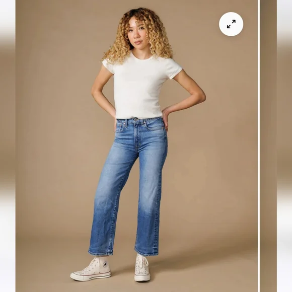 NWT Edwin Marli Wide Leg Ankle high rise jeans 26 $188 Sold at Anthropologie - Picture 1 of 10